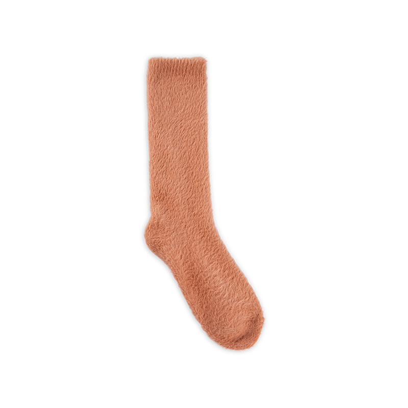 RZ166 Faux Mink Fleece Autumn Story Thermal Women’s Boot Socks