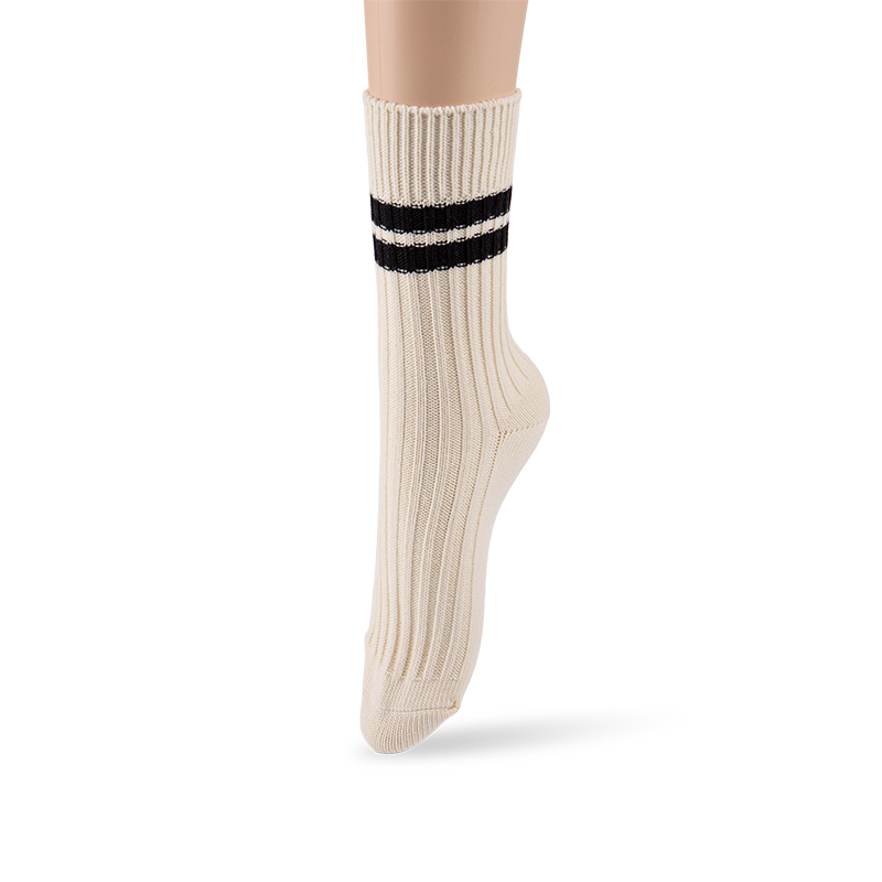 RZ103 Minimalist Striped Mid Calf Cotton Spring & Summer Series Socks
