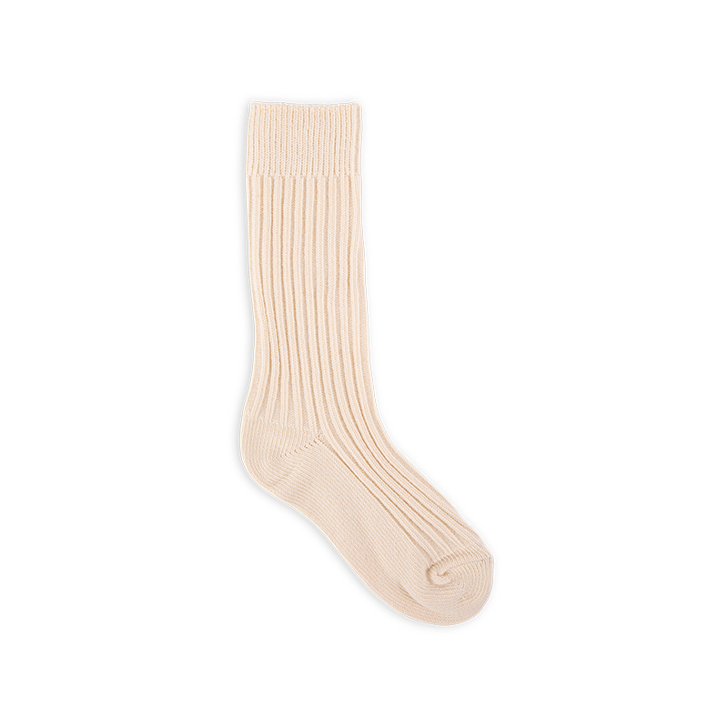 RZ107 Natural Tone Minimal Ribbed Mid Calf Cotton Spring & Summer Series Socks