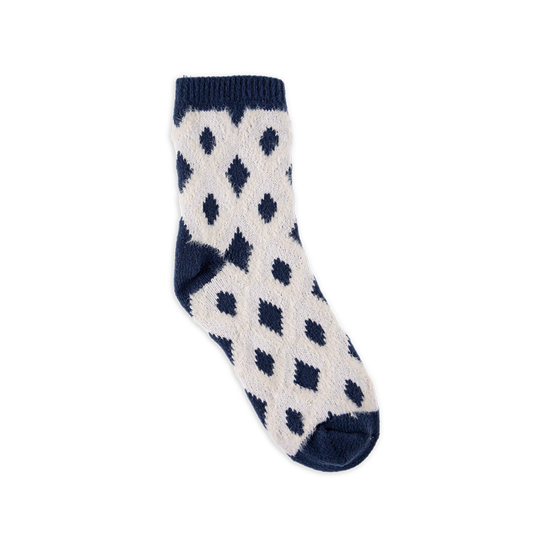 RZ305-1 Polyester Velvet Vintage Diamond Feather Yarn Mid-Calf Socks RZ305-1 Polyester Velvet Vintage Diamond Feather Yarn Mid-Calf Socks