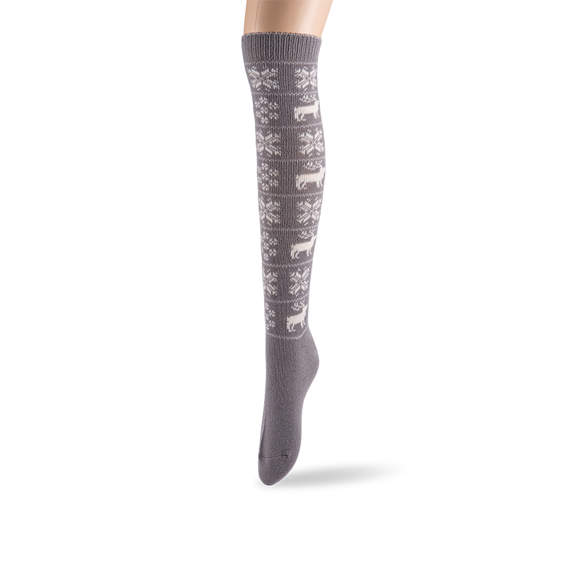 RZ292 Winter Reindeer Acrylic Soft Warm Knee High Socks RZ292 Winter Reindeer Acrylic Soft Warm Knee High Socks