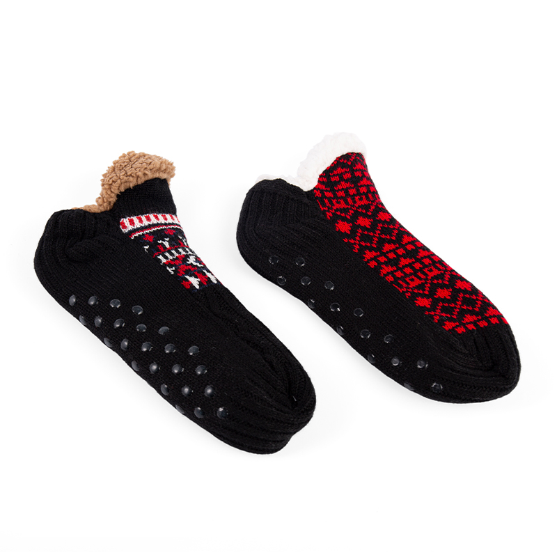 RZ059 Vintage Geometric Pattern V-Design Home Slipper Socks