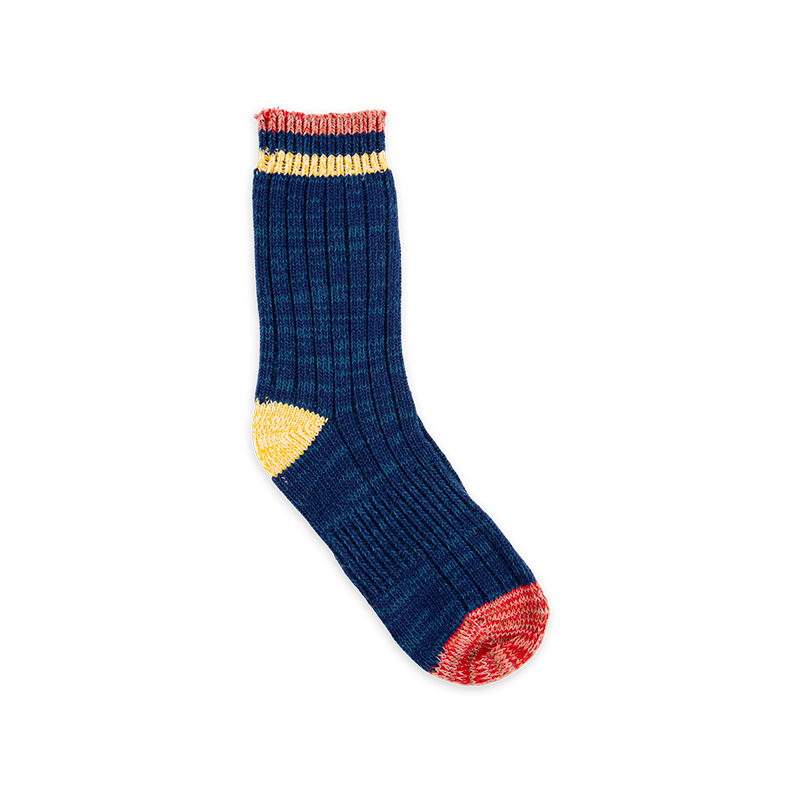 RZ099 Retro Color Block Mid Calf Cotton Spring & Summer Series Socks